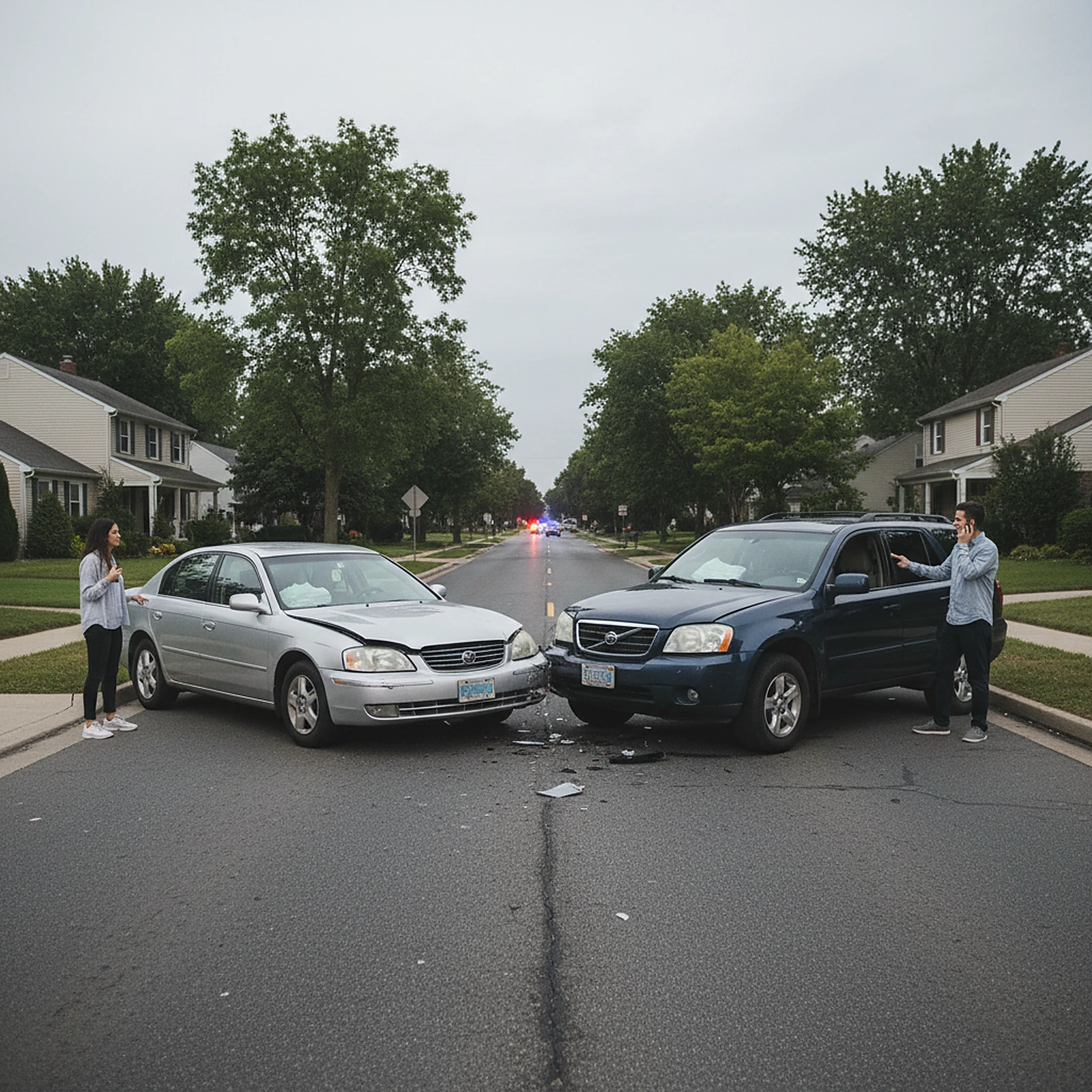 An injured person receiving care after a crash